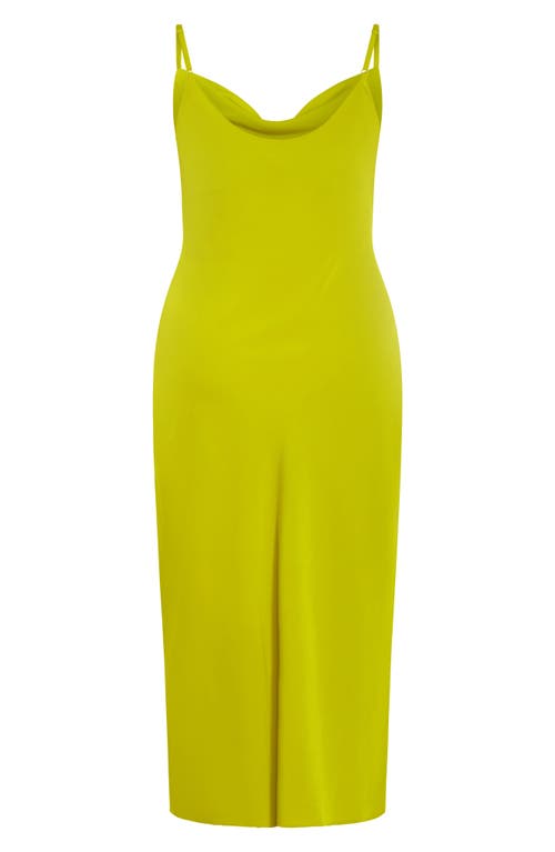 City Chic Sadie Midi Dress In Chartreuse