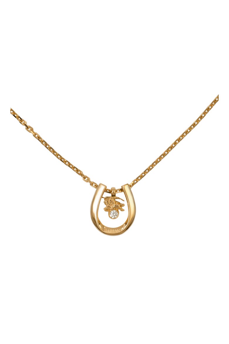 Horseshoe Necklace, Alternate, color, Gold/clear
