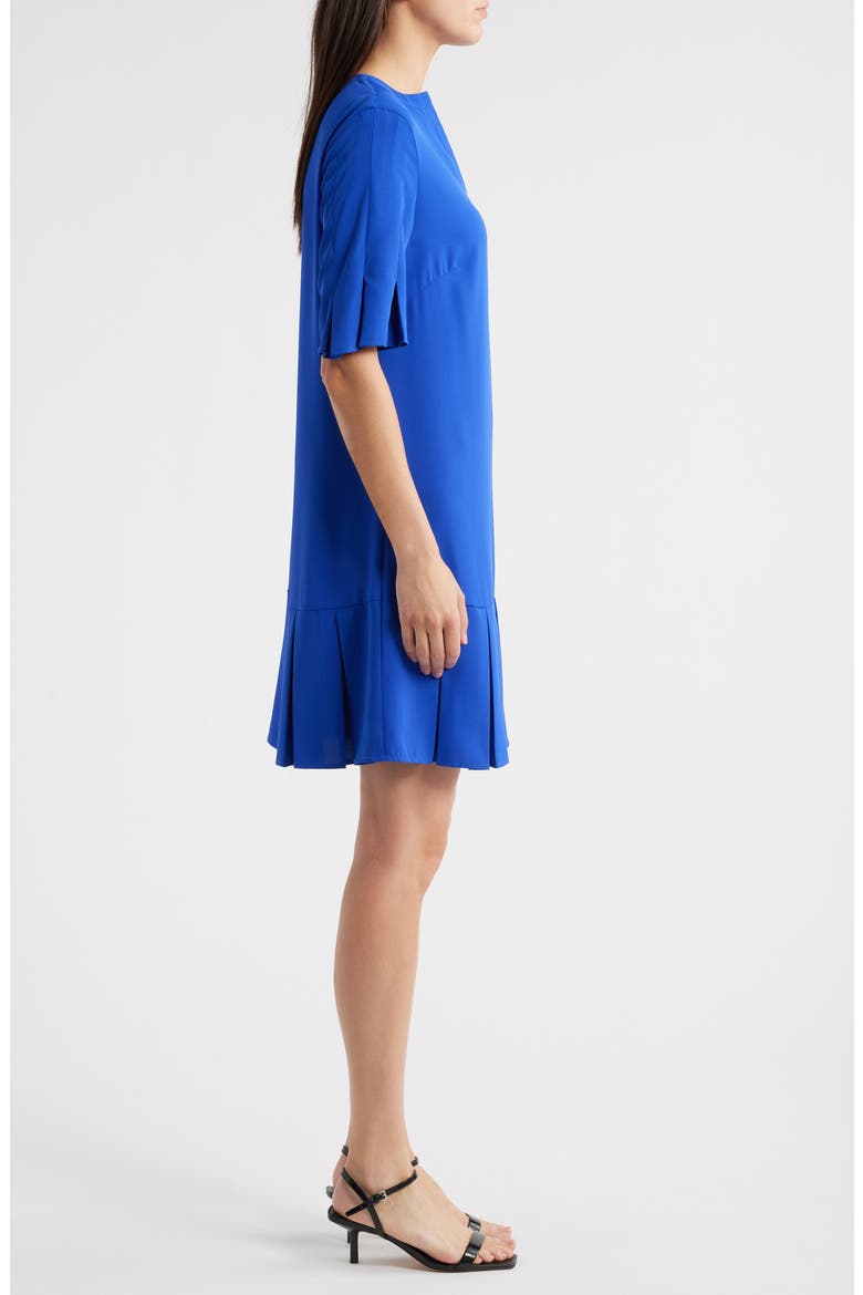 A Line Pleated Dress, Alternate, color, SAPPHIRE SEA