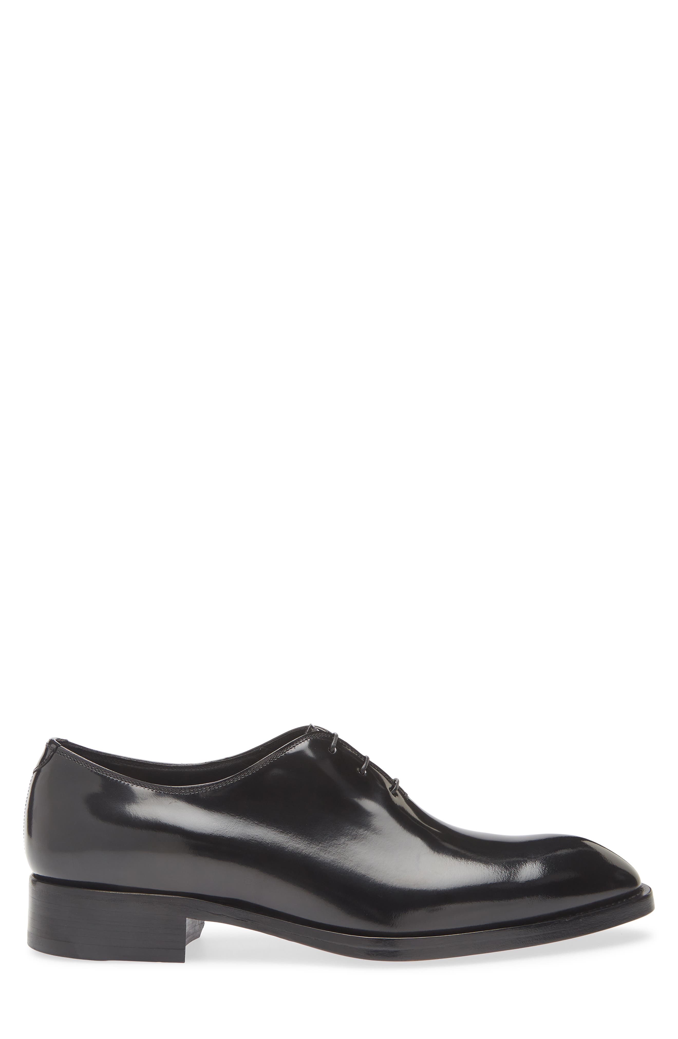 TOM FORD Patent Wholecut Oxford, Alternate, color, Black