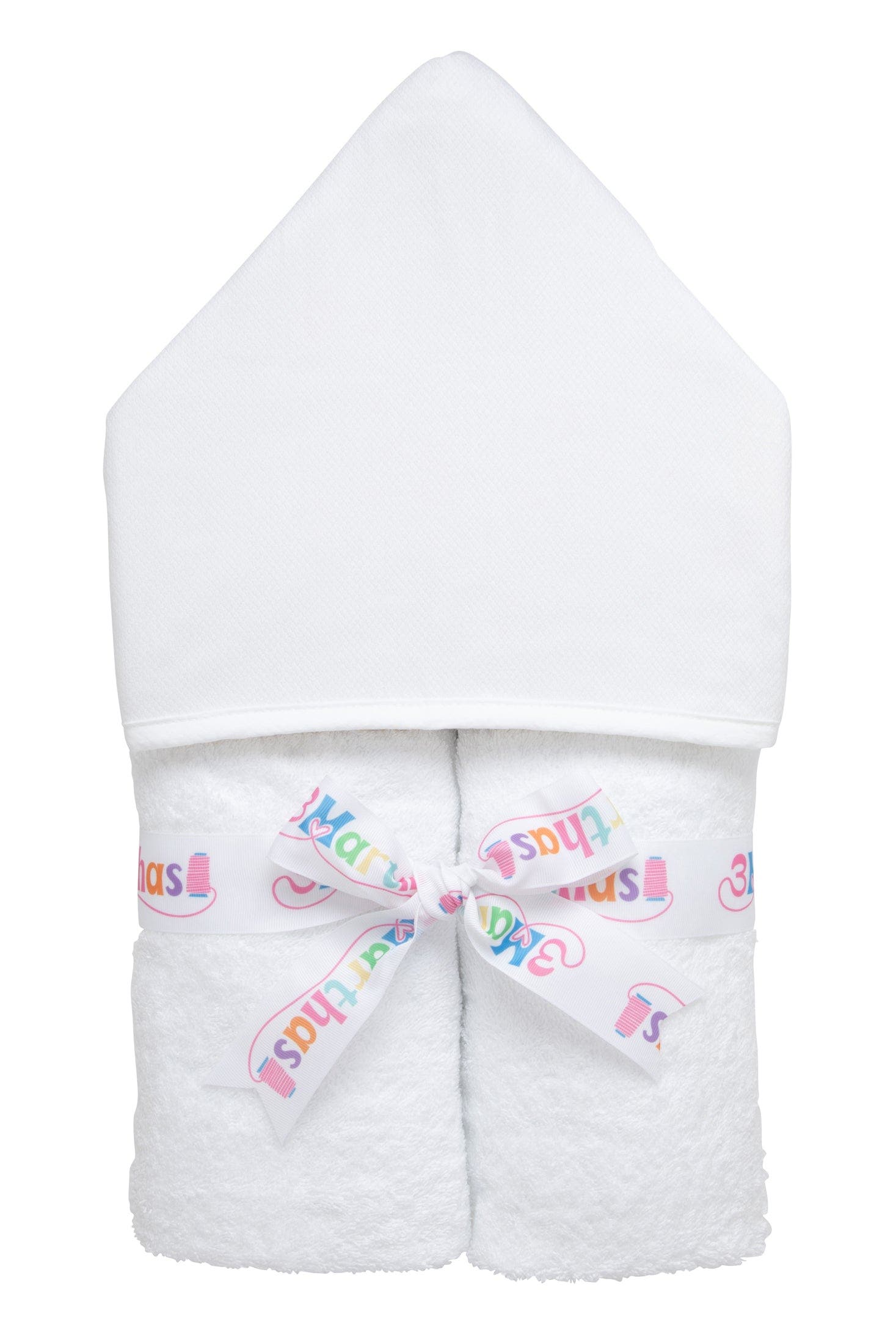 3 Marthas Seersucker Stripe Everykid Towel in White 