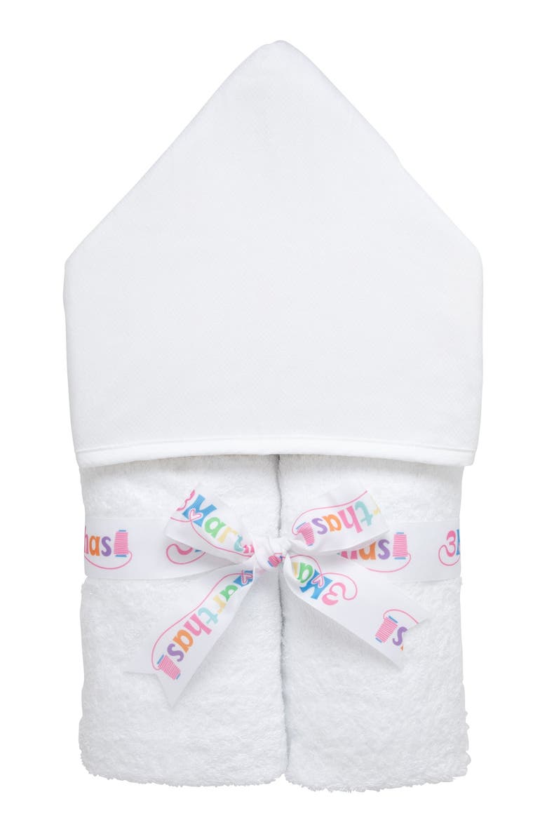 3 Marthas Seersucker Stripe Everykid Towel, Main, color, White