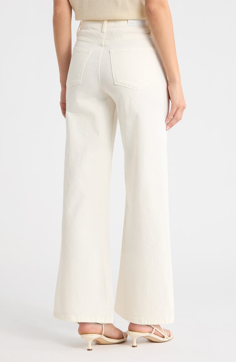 PAIGE Anessa High Waist Ankle Wide Leg Jeans, Alternate, color, Champagne Ecru