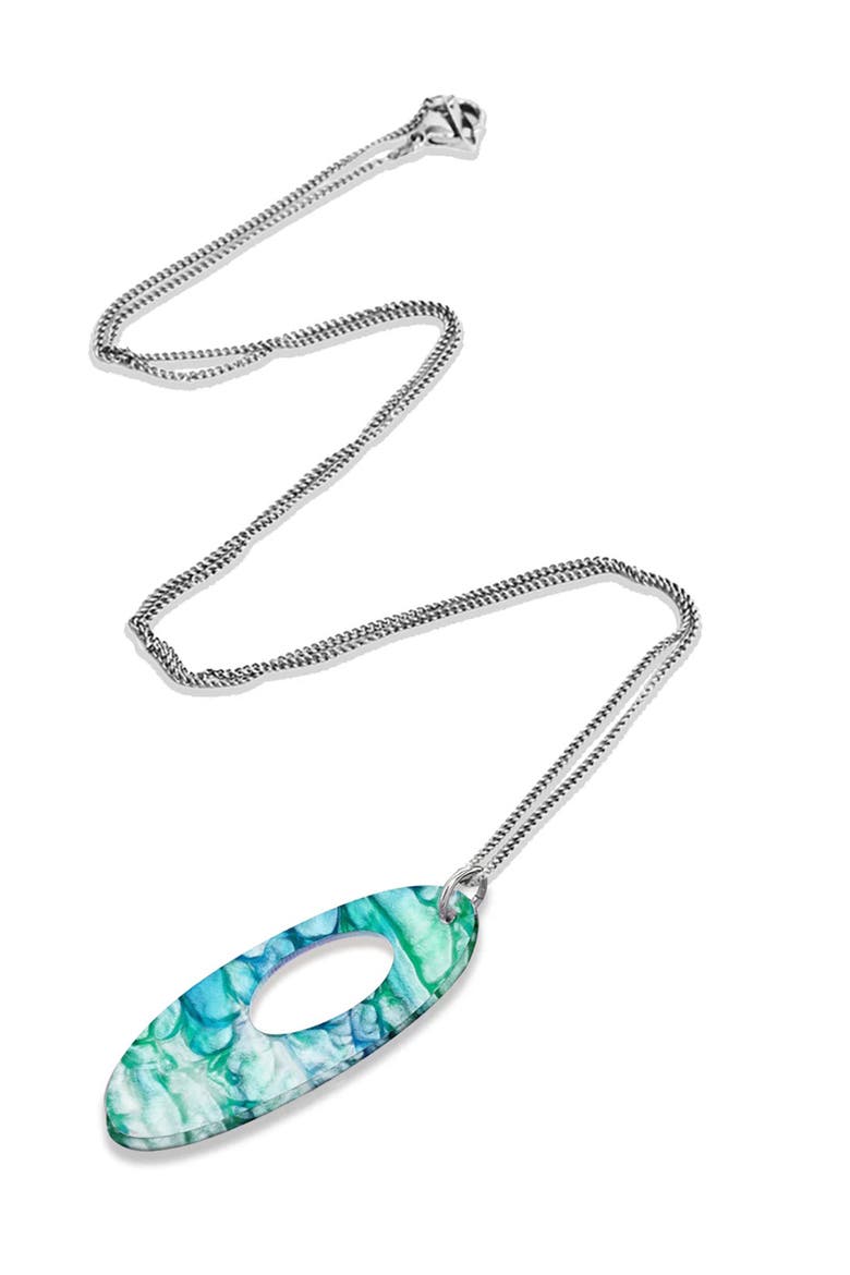 Hepworth Pendant - Blue & Green Lava, Alternate, color, Blue & Green Lava