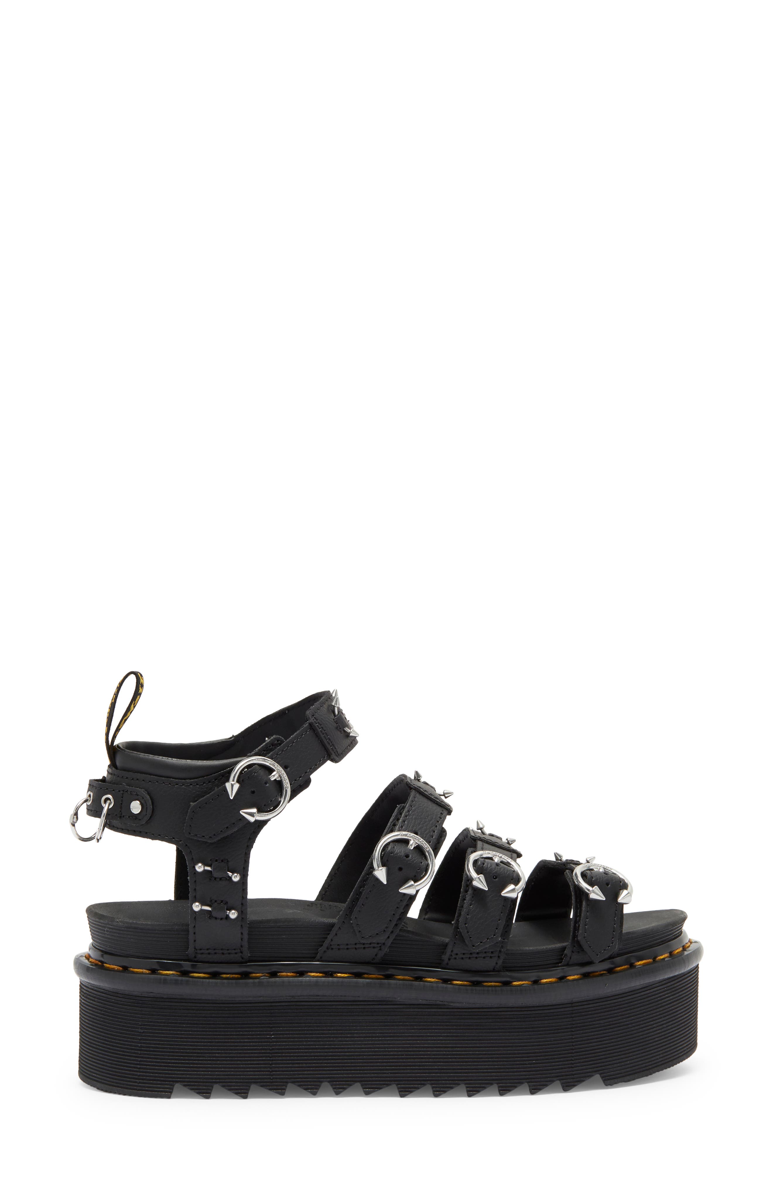 Blaire Quad Platform Strappy Sandal, Alternate, color, BLACK ATHENA