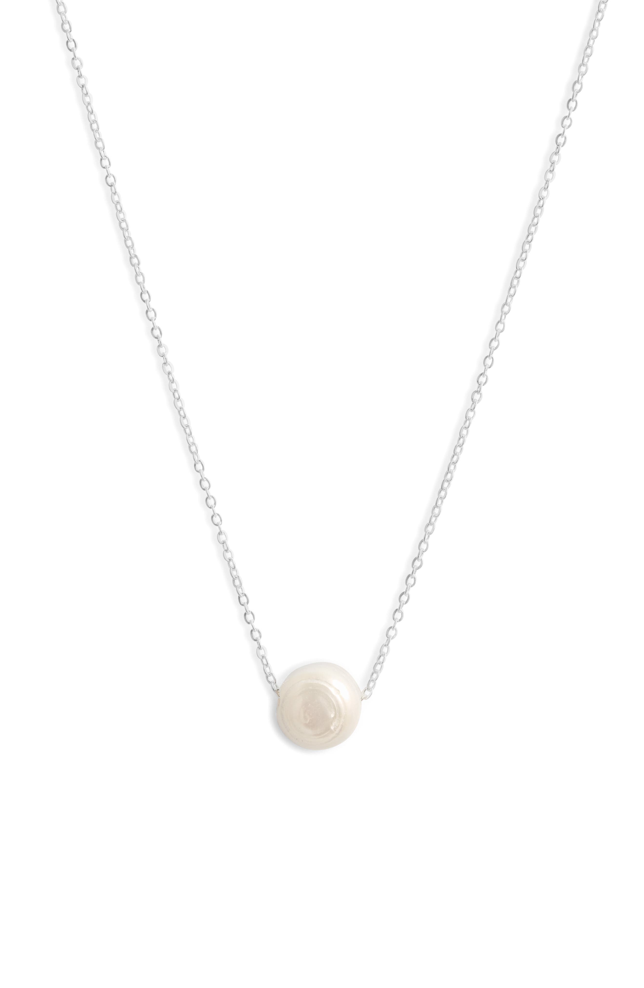 Set & Stones Charlize Freshwater Pearl Necklace in Sterling Silver 
