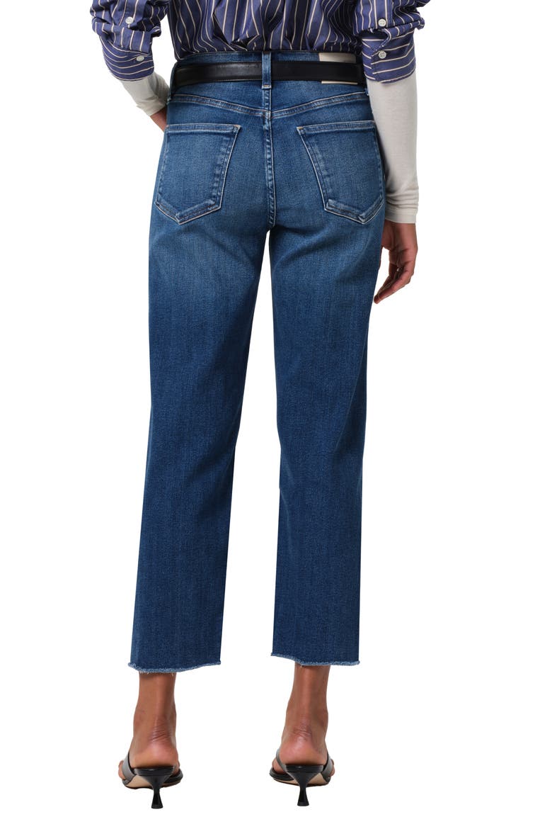 Palma Frayed High Waist Straight Leg Jeans, Alternate, color, AMBRY