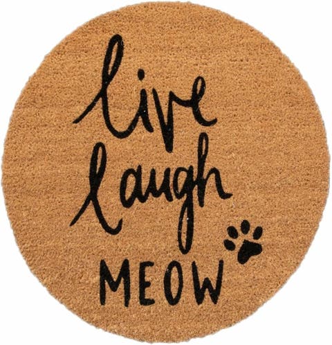 Round Core Refill For 24 X 24" Convertible Entrance Mat, Live Laugh Meow