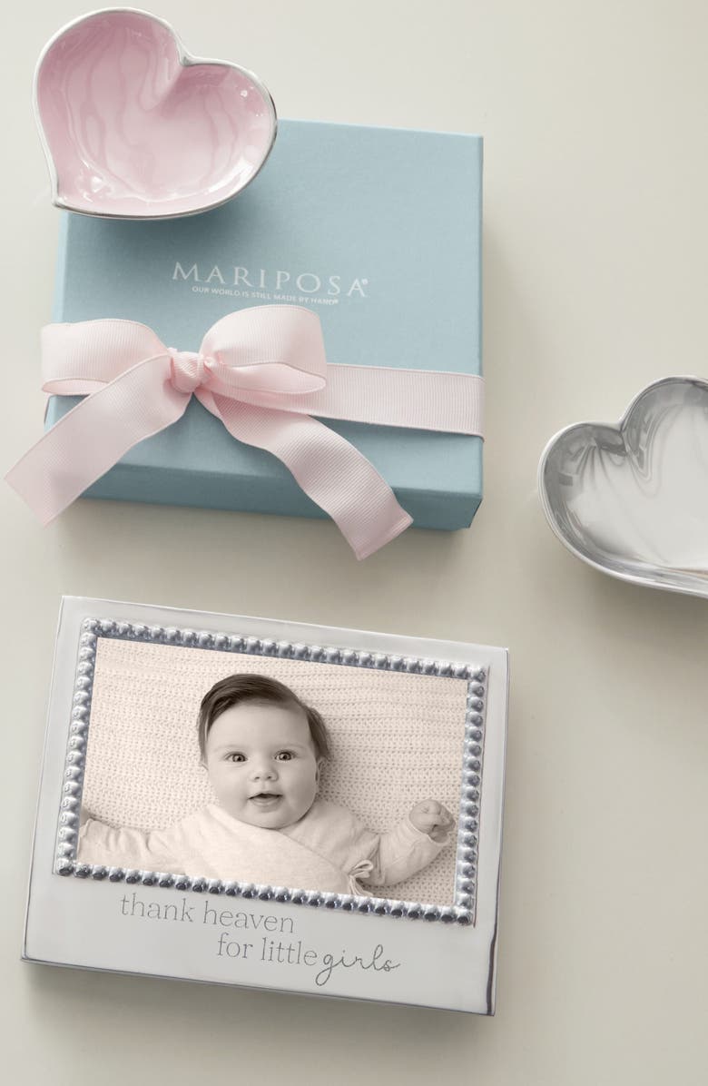 Mariposa Thank Heaven for Little Girls 4 x 6-Inch Picture Frame, Alternate, color, Silver