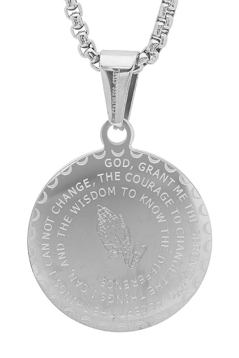 The Serentiy Prayer Crystal Pendant Necklace, Alternate, color, METALLIC