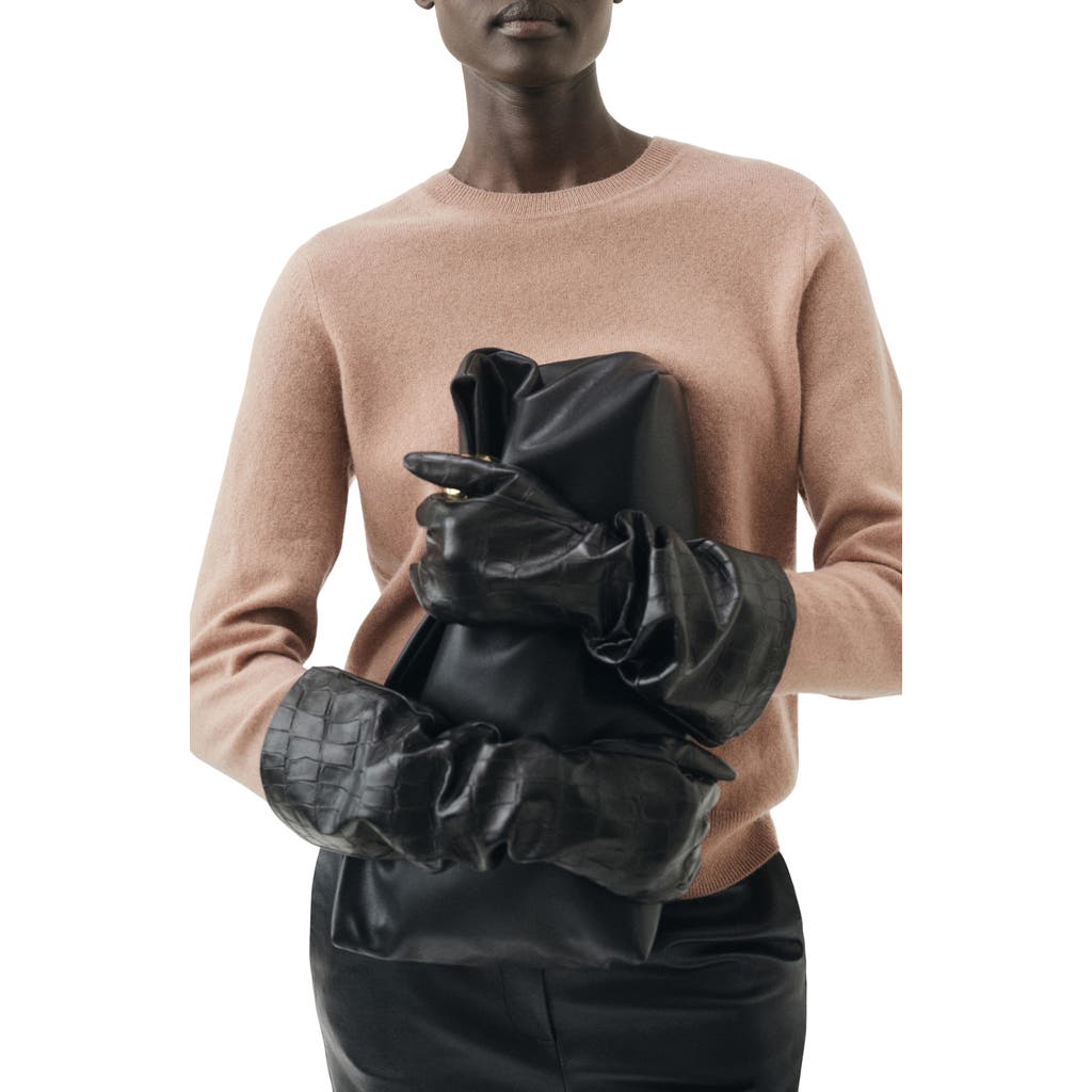 Mango Crewneck Cashmere Sweater In Brown