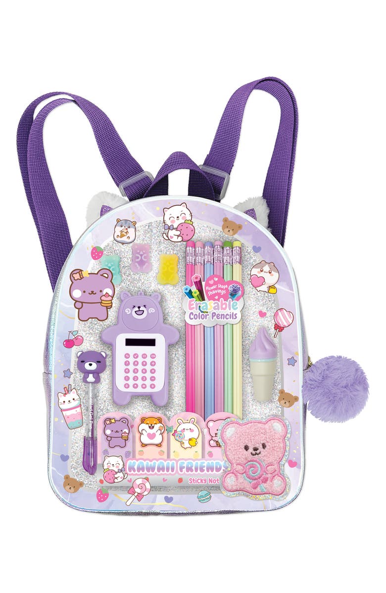 HOT FOCUS Writing Stash Mini Backpack, Main, color, Multi Pink