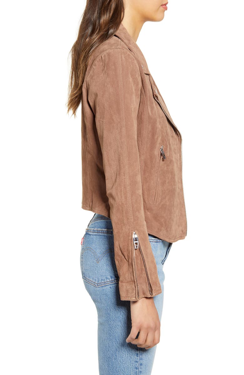 BLANKNYC Next Level Suede Moto Jacket, Alternate, color, 