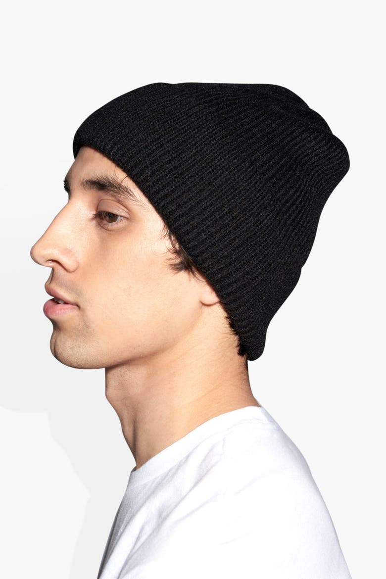 Cashmere Beanie, Alternate, color, black