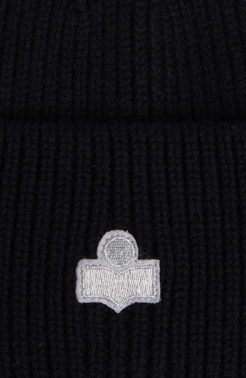 Isabel Marant Ribbed Beanie Hat In Black