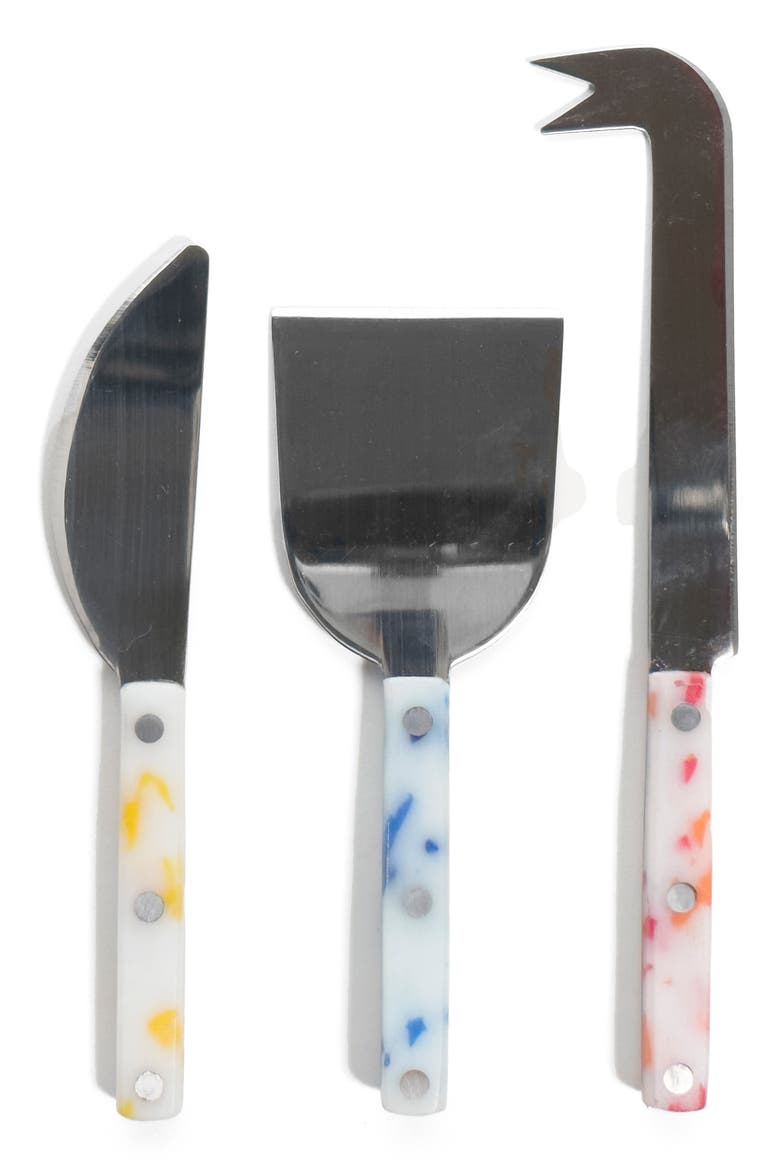3-Piece Confetti Cheese Knife Set, Main, color, MULTI