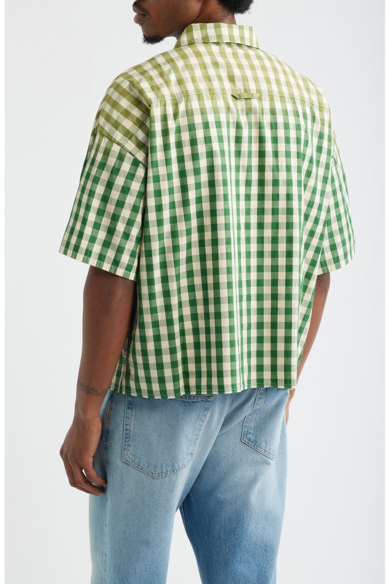 The General Button-Up Shirt, Alternate, color, GREEN GINGHAM