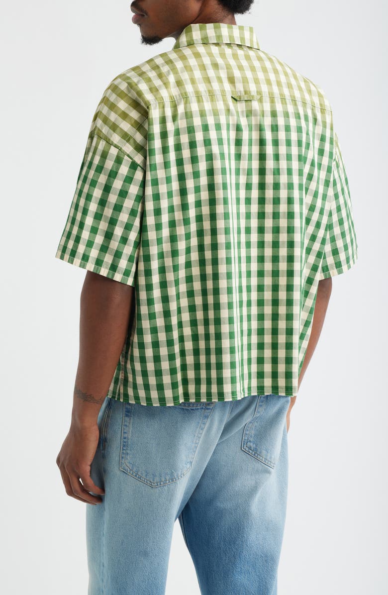 Elwood The General Button-Up Shirt, Alternate, color, Green Gingham