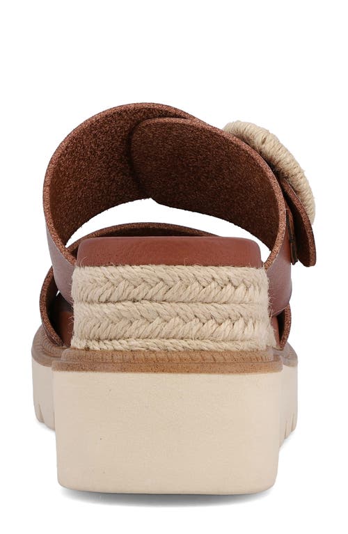 Shop Mia Orla Platform Wedge Sandal In Cognac