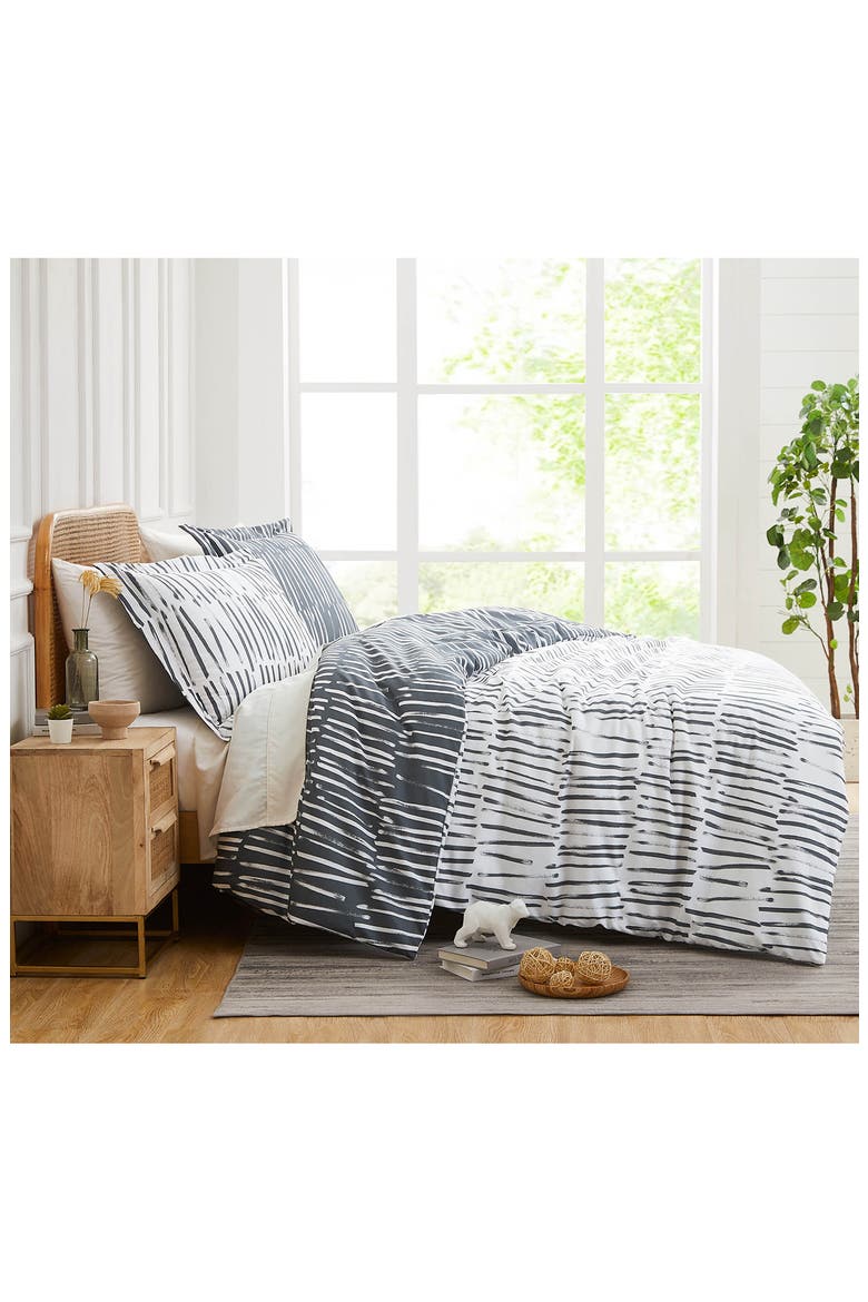 Duvet Cover & Pillow Sham Set, Alternate, color, CHARCOAL