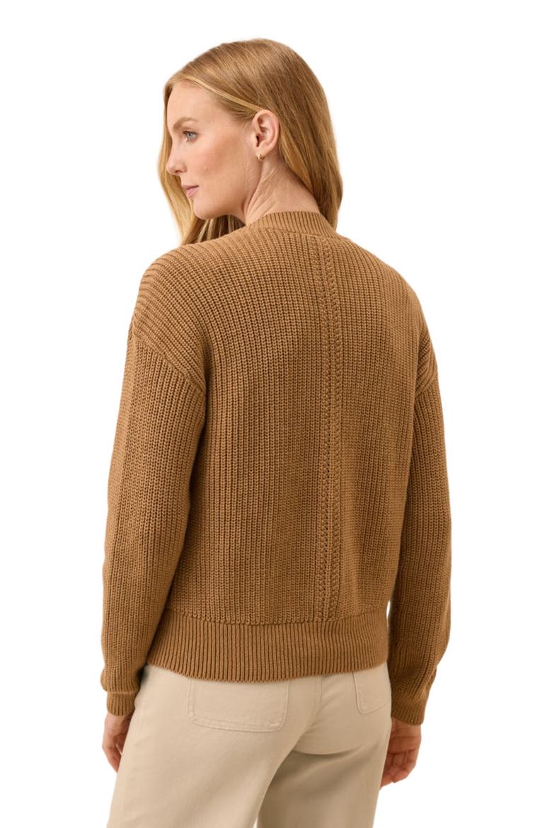 Luxe Knit Cropped Cardigan, Alternate, color, Brown Sugar Heather