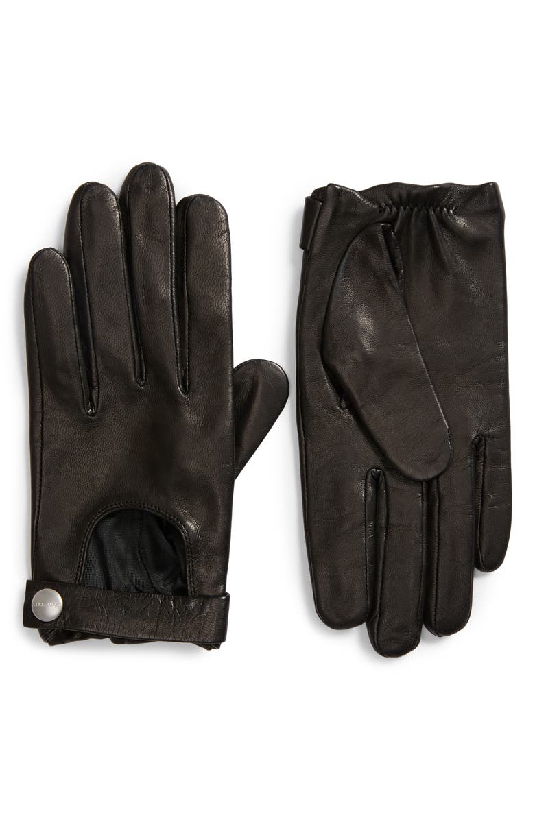 AllSaints Leather Driving Gloves, Main, color, 