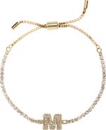 BaubleBar Initial Tennis Slider Bracelet