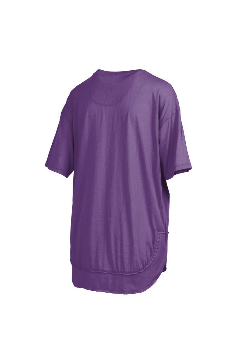 PRESSBOX Women's Pressbox Purple LSU Tigers Poncho T-Shirt, Alternate, color, Purple