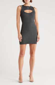 Off-White Off Stamp Rib Cutout Dress