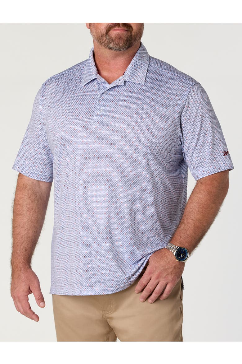 Big & Tall Contrast Shark-Tooth Polo Shirt, Main, color, LEGACY BLUE