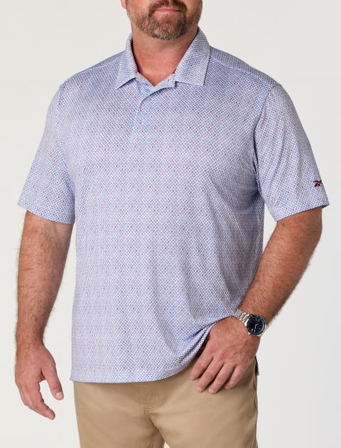 Big & Tall Contrast Shark-Tooth Polo Shirt