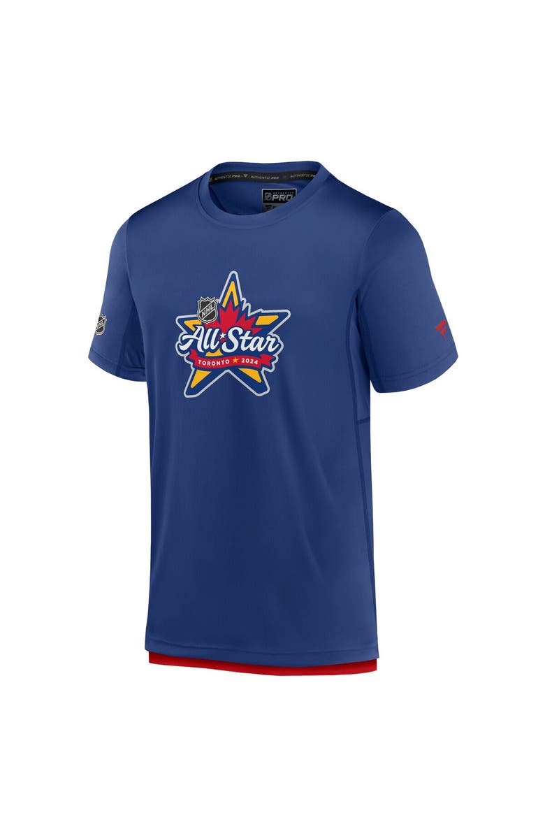 FANATICS Men's Fanatics Branded  Blue 2024 NHL All-Star Game Authentic Pro T-Shirt, Alternate, color, 