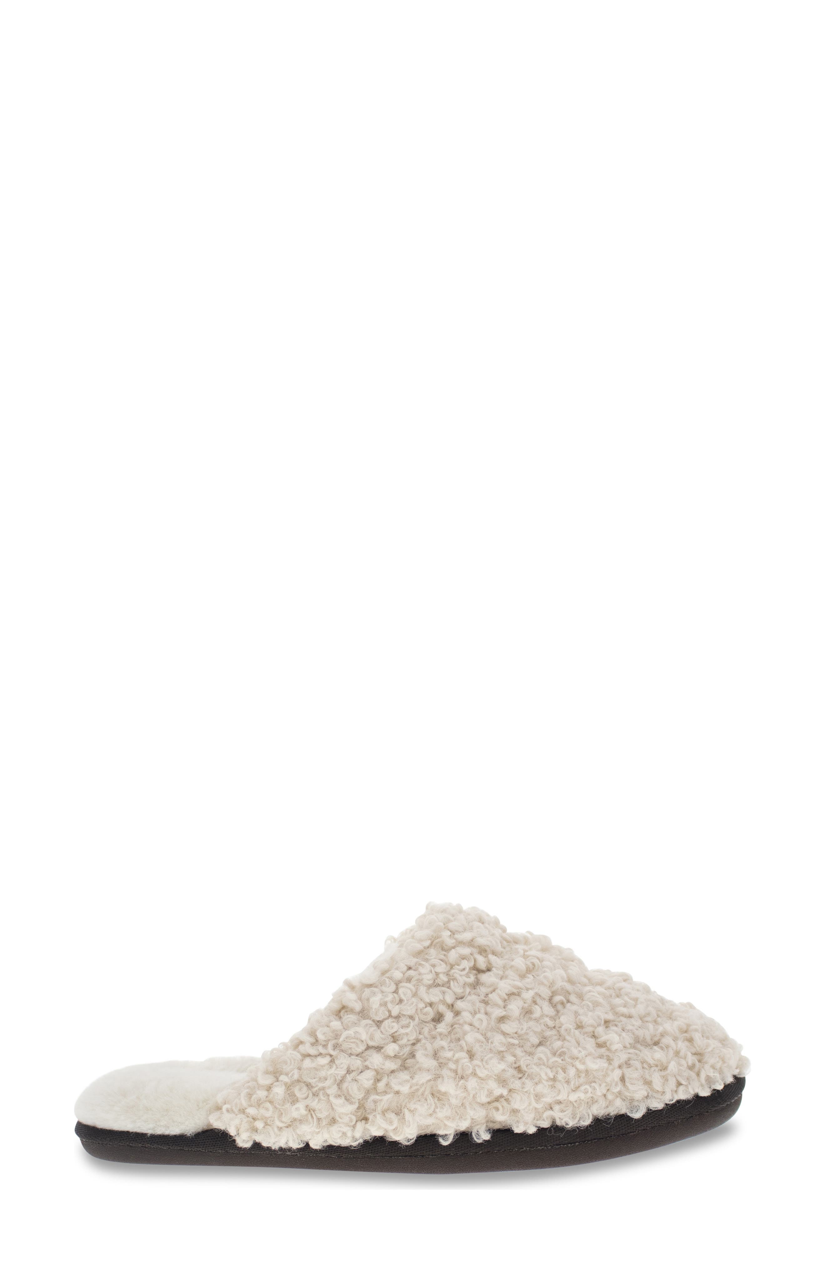 Clemson Faux Shearling Slipper, Alternate, color, NATURAL