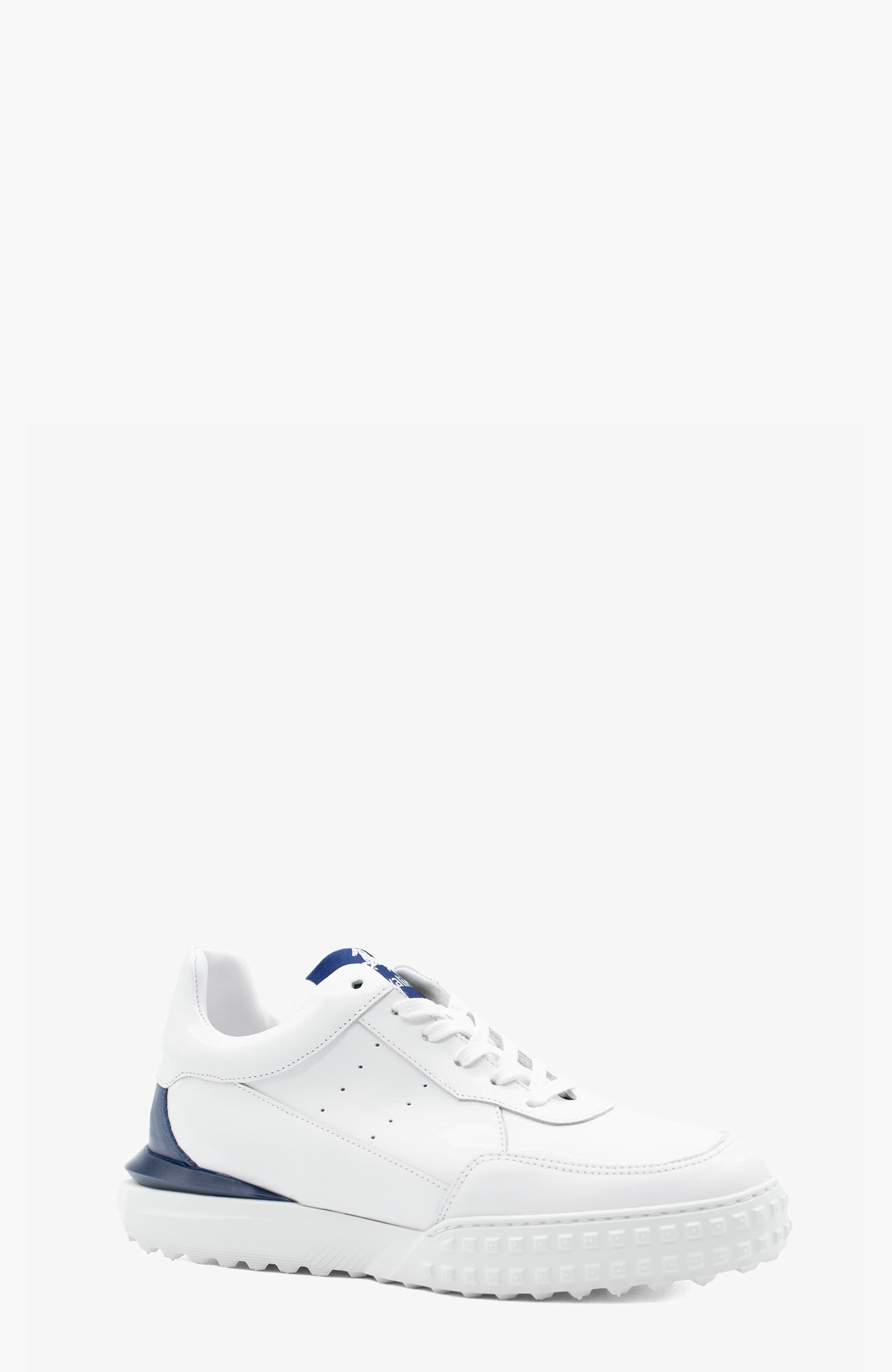 Authentic Leather Sneakers 02, Alternate, color, White / Navy
