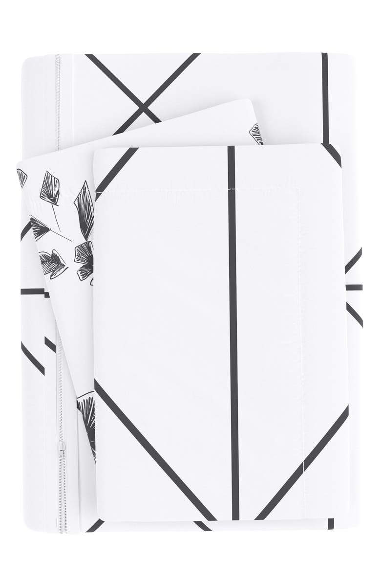 HOMESPUN Home Spun Premium Ultra Soft Edgy Flowers Pattern 3-Piece Reversible Duvet Cover Set, Alternate, color, Gray