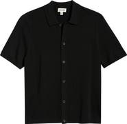 Open Edit Short Sleeve Button-Up Cardigan