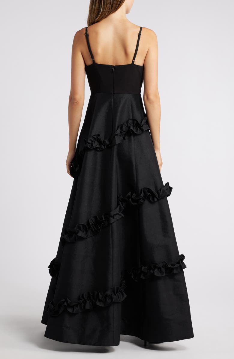 LIKELY Arissa Ruffle Ballgown, Alternate, color, Black