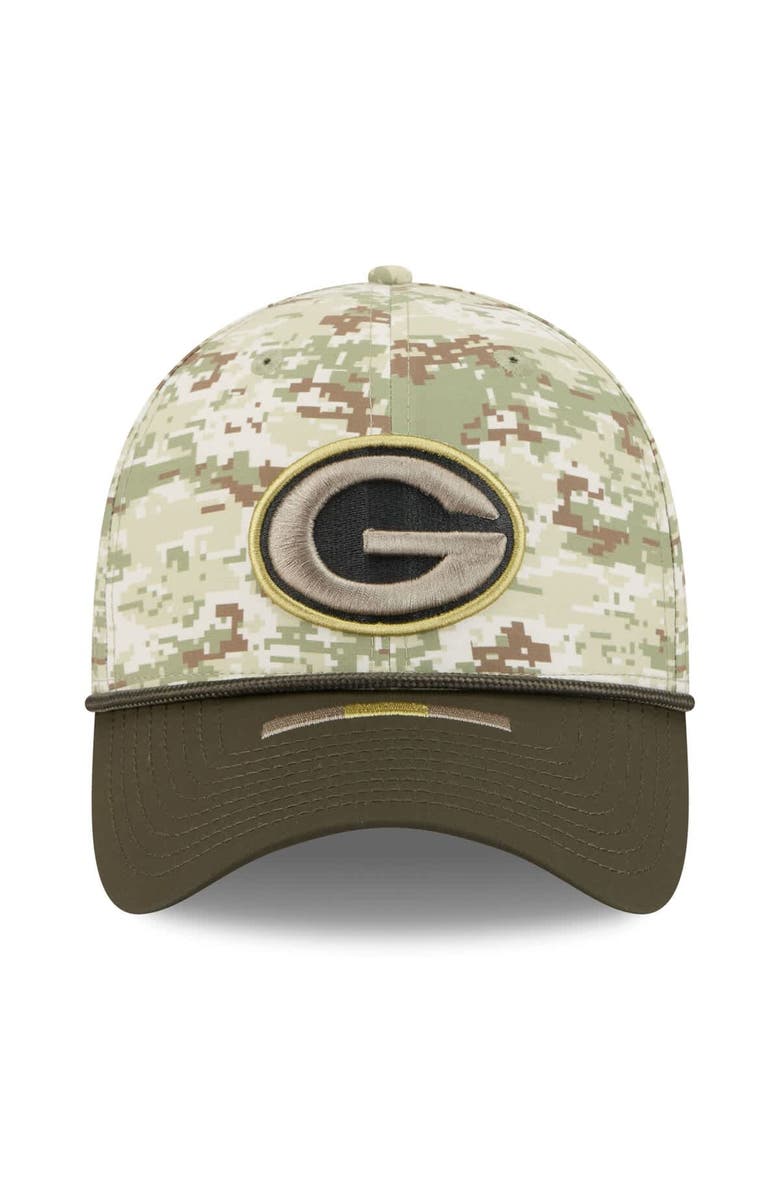 New Era Men's New Era  Camo Green Bay Packers 2025 Salute to Service 39THIRTY Flex Hat, Alternate, color, Camo