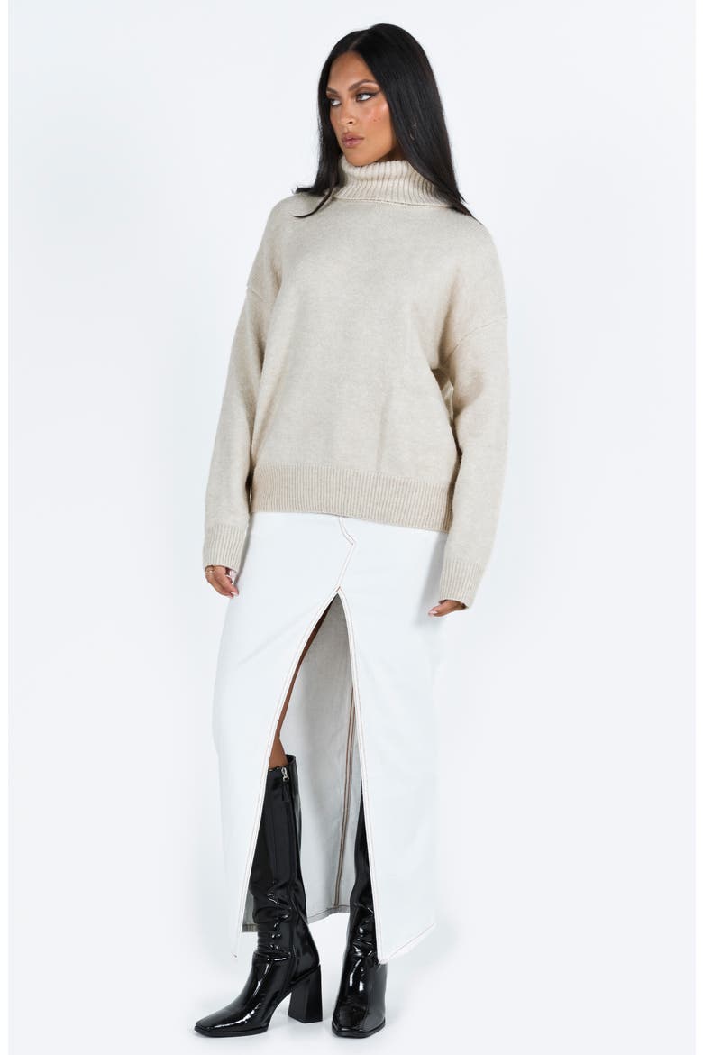 Oswin Oversize Turtleneck Sweater, Alternate, color, BEIGE