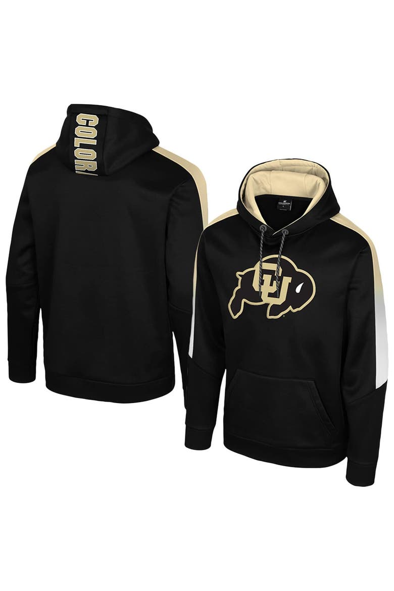 Men's Colosseum Black Colorado Buffaloes The Gang Blackout Hoodie, Main, color, Black