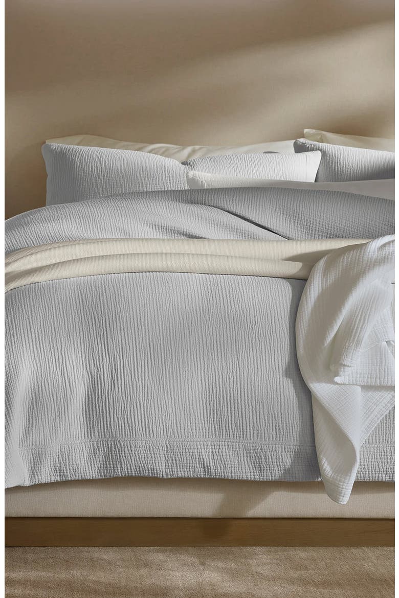 Dream Organic Cotton Duvet Cover & Shams Set, Alternate, color, SKY
