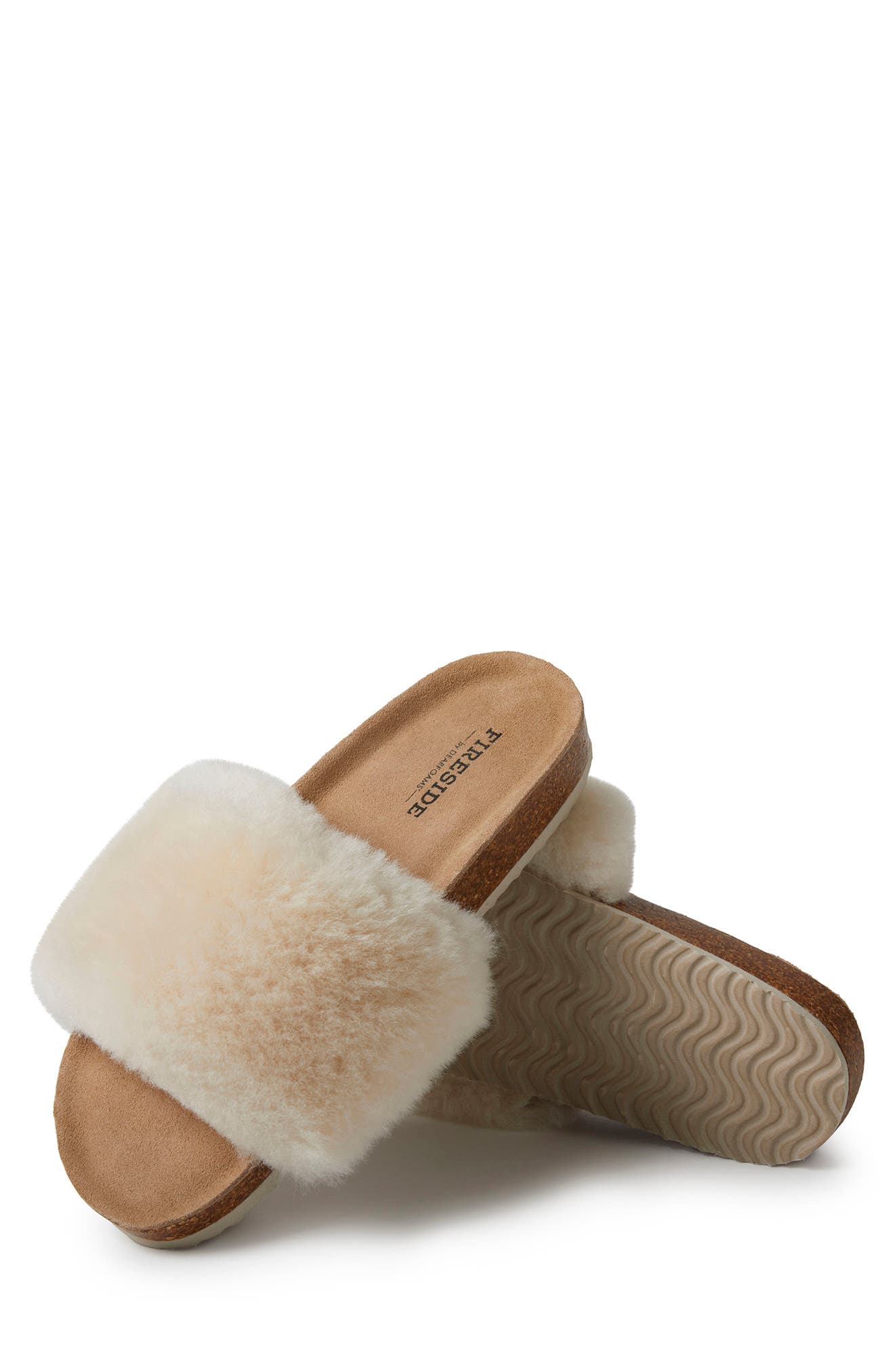 Canberra Genuine Shearling Slipper, Alternate, color, NATURAL