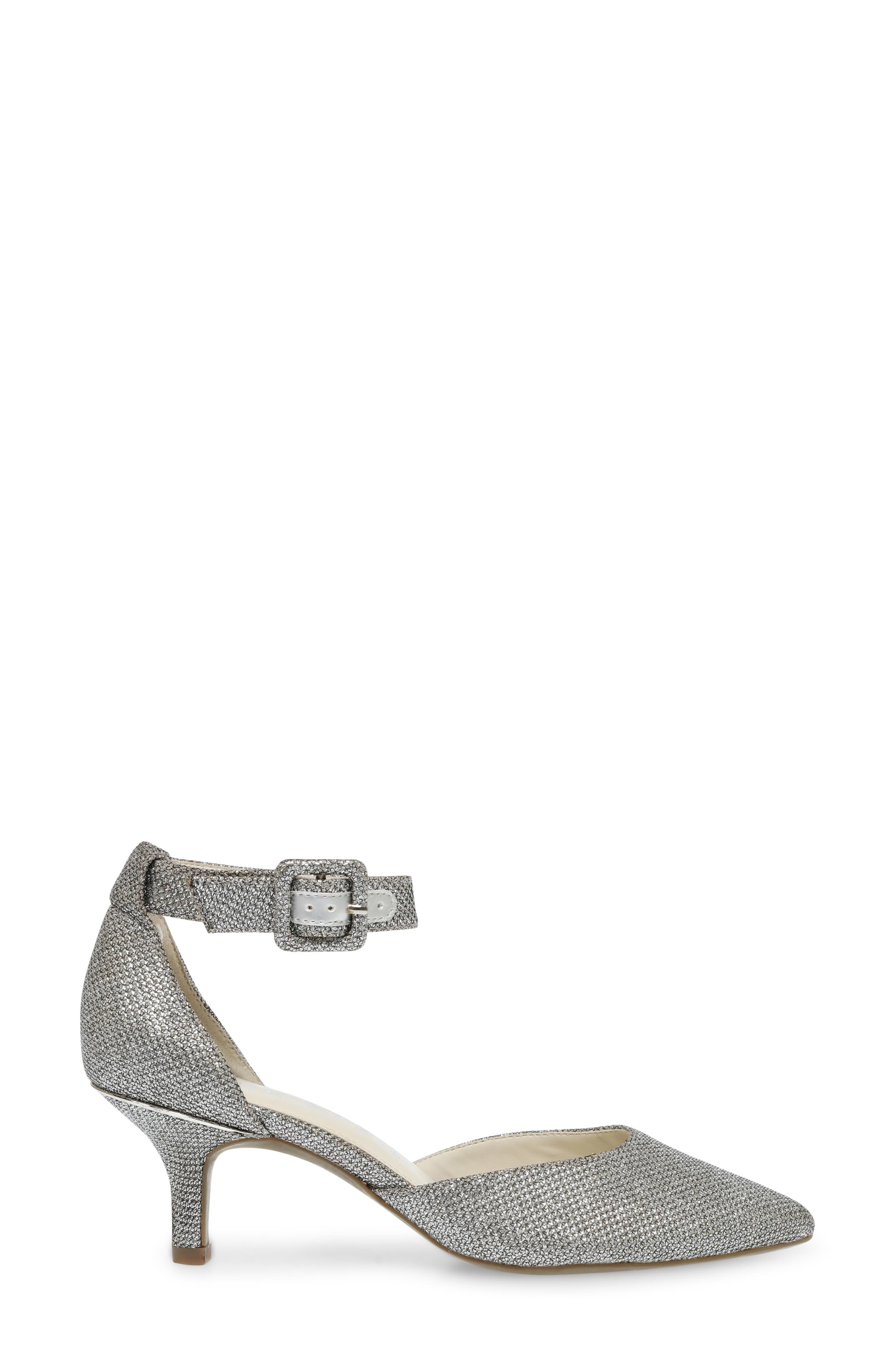 Fabulist Ankle Strap Pump, Alternate, color, SILVER