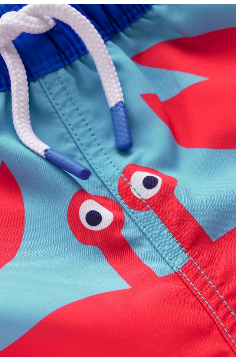 Mini Boden Kids' Print Swim Trunks, Alternate, color, 