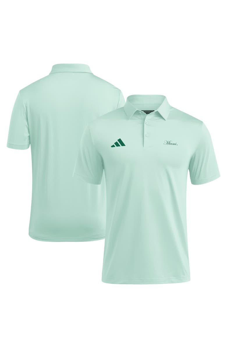 adidas Men's adidas Green Miami Hurricanes Ultimate 365 Polo, Alternate, color, 