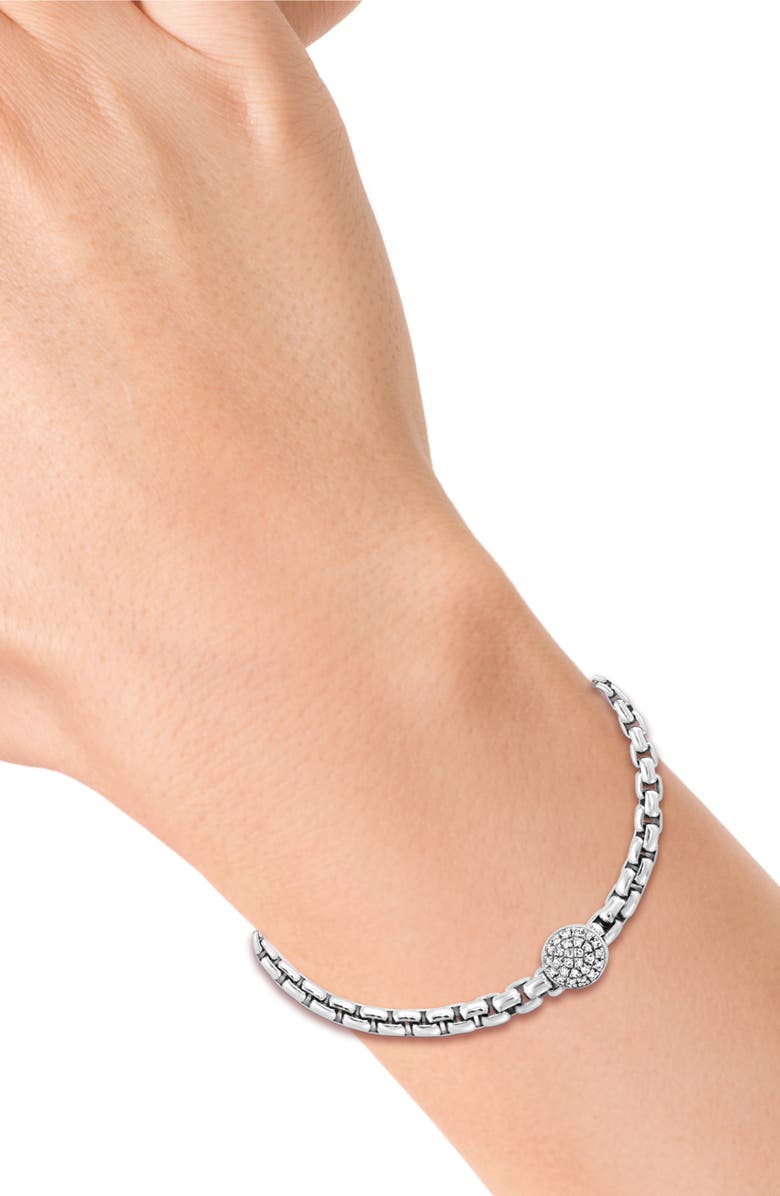 EFFY Sterling Silver Diamond Chain Link Bracelet - 0.10ct., Alternate, color, Silver