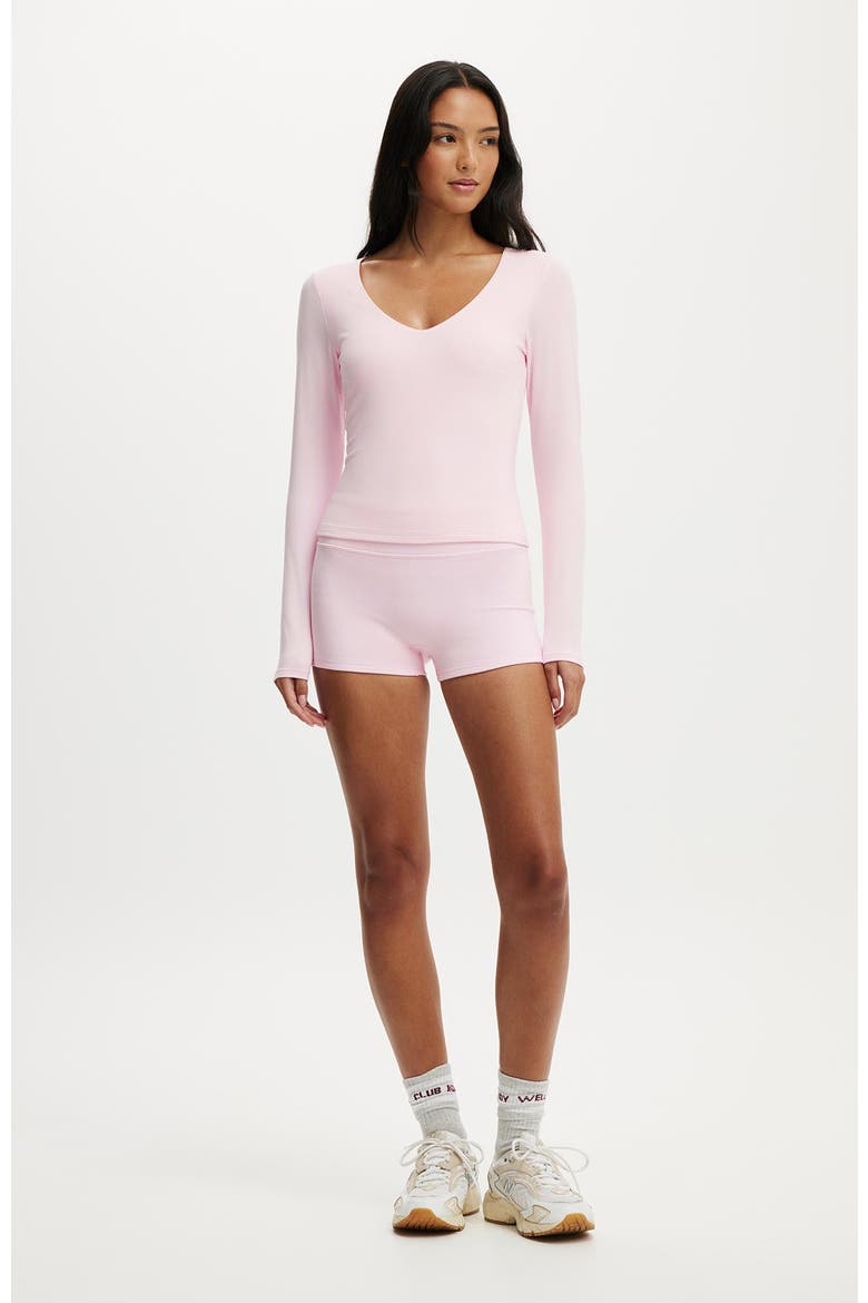 Women's Active Ultra Soft Scoop Neck Long Sleeve, Alternate, color, Cherry Dream
