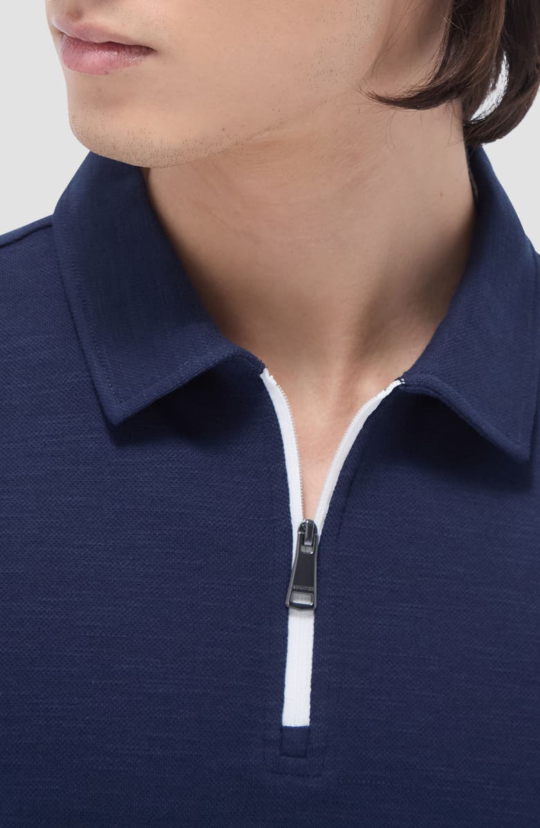 Bugatchi Quarter Zip Polo, Alternate, color, Navy