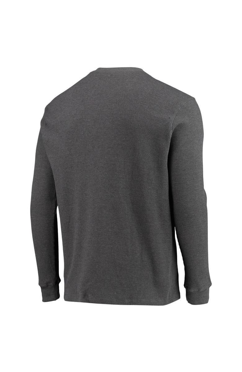 DUNBROOKE Men's Dunbrooke Heathered Gray Buffalo Bills Logo Maverick Thermal Henley Long Sleeve T-Shirt, Alternate, color, 