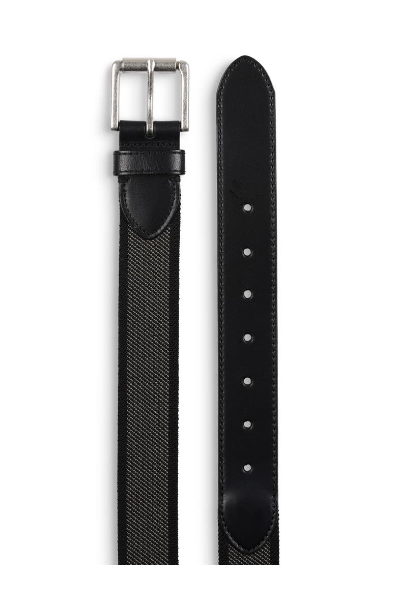 Oak Hill by DXL Big & Tall Stretch Woven Belt, Alternate, color, Black